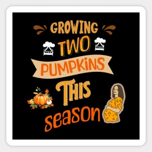 Growing Two Pumpkins This Season, Pregnancy Announcement Magnet